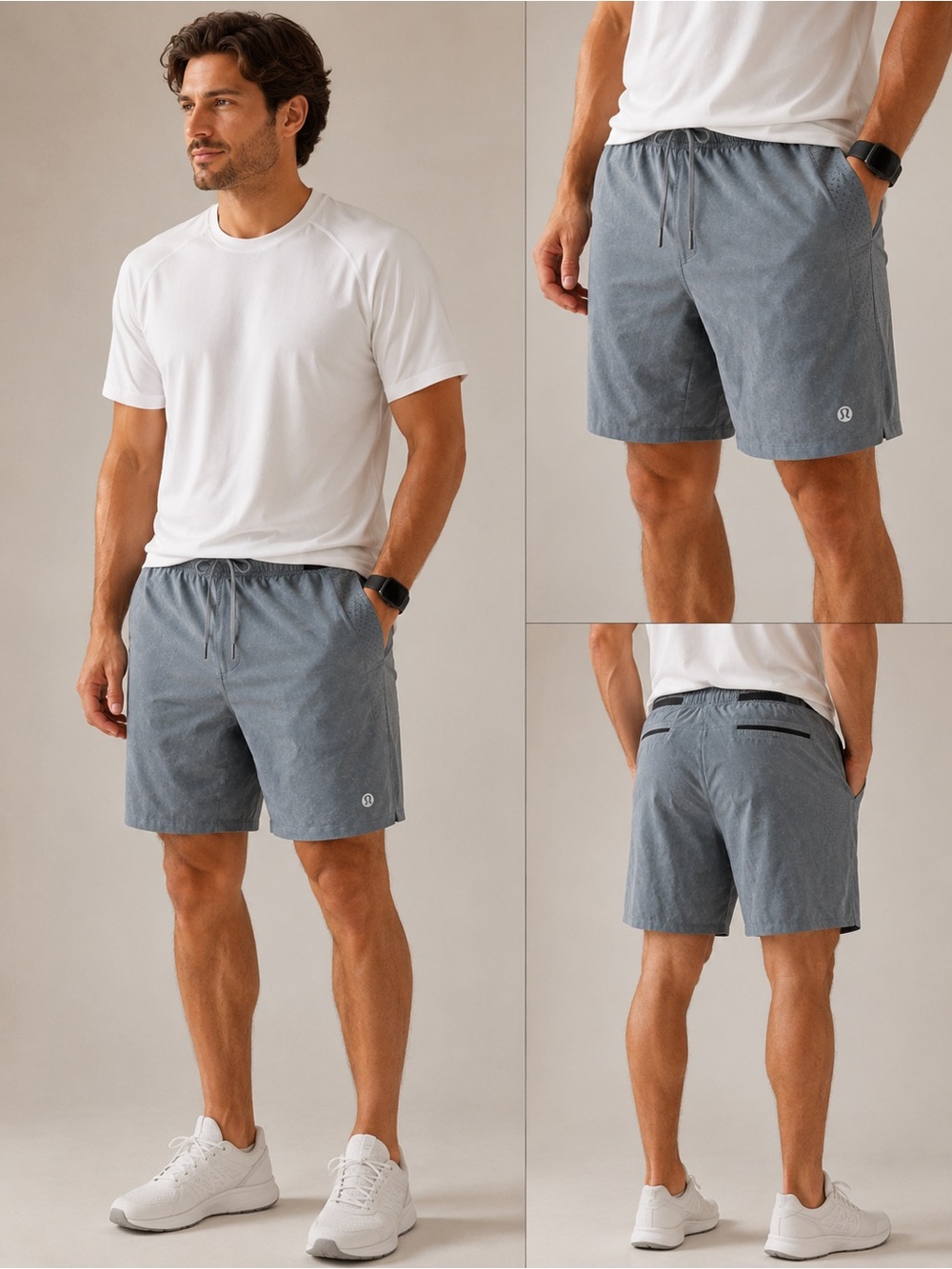 Men's Athletic Blue Drawstring Shorts Lululemon for men’s